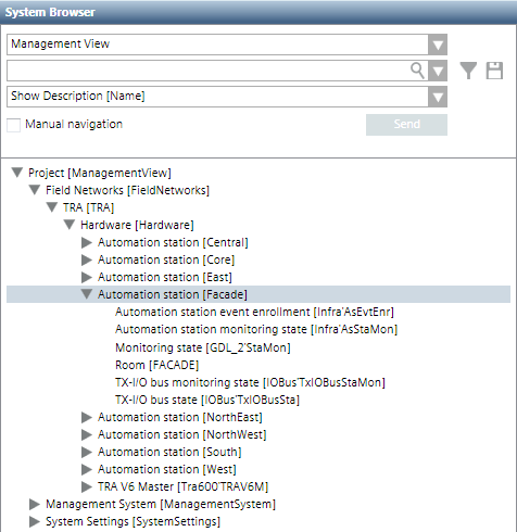 BACnet Automation Station to which the Desigo Automation and Control System Meta File is Imported